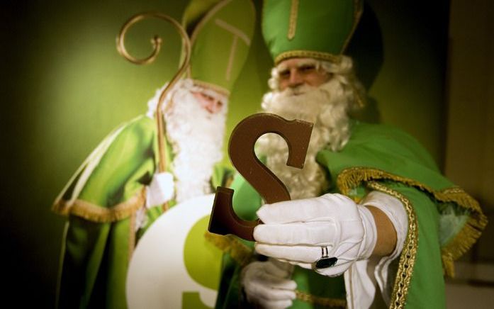 Eerlijke chocoladeletter van ”de Groene Sint”. Foto ANP