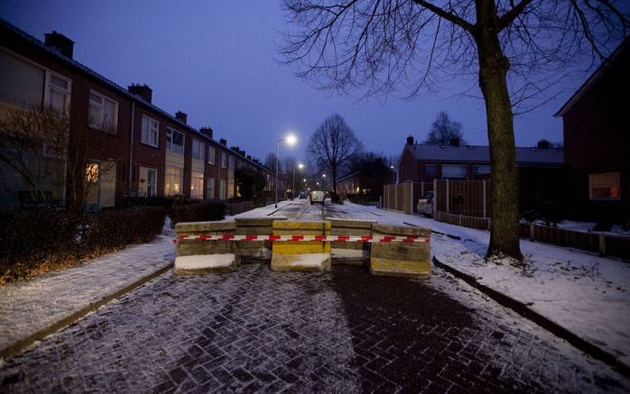 CULEMBORG - Afgesloten straat in Culemborg. Foto ANP