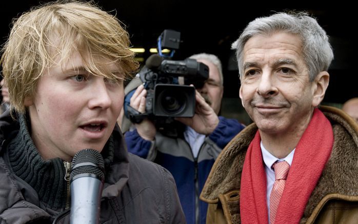 Gerard Oosterwijk van de studentenvakbond LSVb eerder deze maand tijdens een demonstratie. Foto ANP