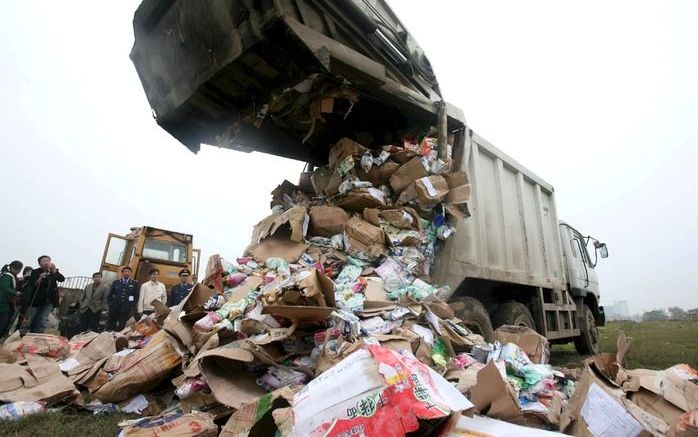 Melkproducten met melamine. Foto EPA