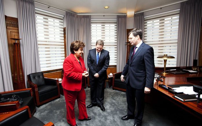 De Jongh-Elhage op bezoek bij minister-president Balkenende. Foto ANP.