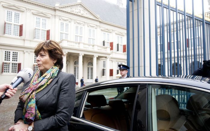 Verdonk na haar bezoek aan de koningin. Foto ANP.