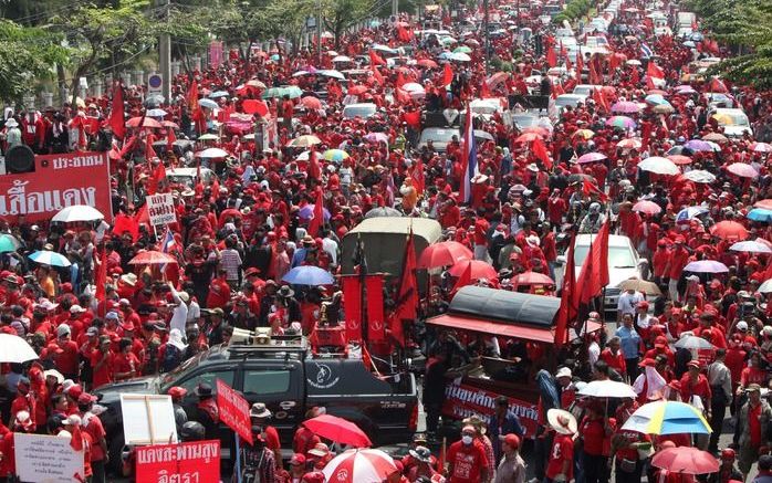 Protesten in Bangkok. Foto ANP