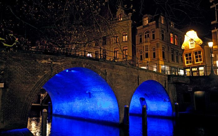 Geen lichtvervuiling, maar lichtkunstwerk. Foto ANP.