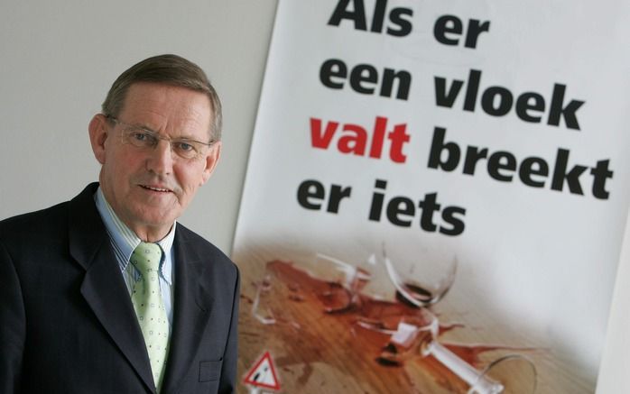 De Bond tegen het vloeken heeft vorig jaar voor het eerst een islamitische basisschool bezocht. Op de foto: directeur Bor van de Bond tegen het vloeken. Foto RD, Anton Dommerholt