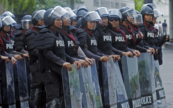 Thaise oproerpolitie. Foto EPA.