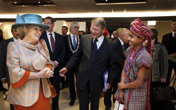 Koningin Beatrix heeft een ambassadeursdiner woensdagavond in het Koninklijk Paleis op de Dam in Amsterdam aangepast naar aanleiding van de vliegramp in de Libische hoofdstad Tripoli. Foto ANP