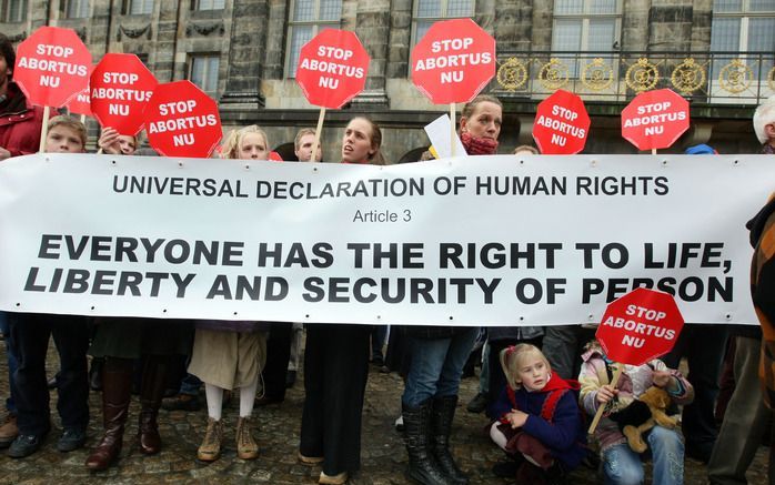 Protest tegen abortus. Foto ANP.