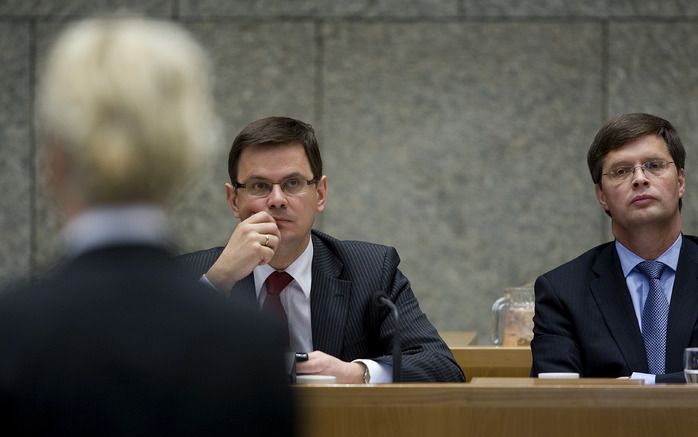 Wilders donderdag tijdens het verantwoordingsdebat in de Tweede Kamer. Foto ANP