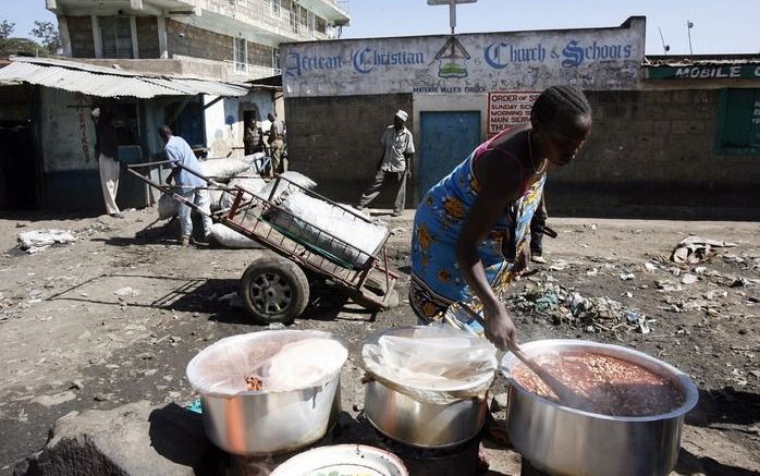 „Ondanks een biljoen dollar aan ontwikkelingshulp leeft meer dan 70 procent van de Afrikanen van minder dan 1 dollar per dag.”&#8194;beeld EPA