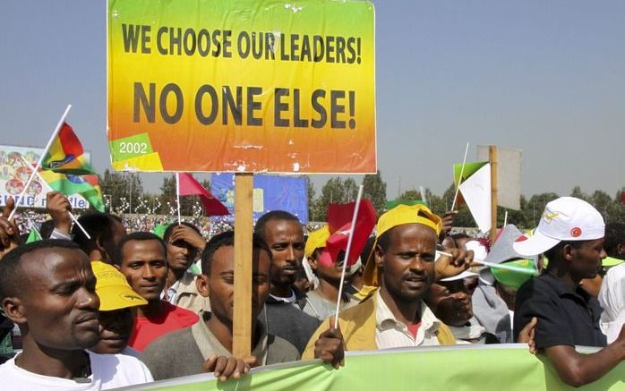 Protest in Ethiopië. Foto EPA