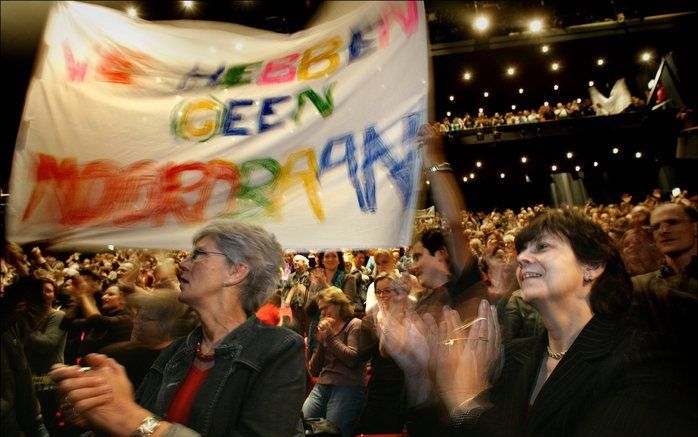 Protest tegen de vervolging van de gezinsvoogd van Savanna. Foto ANP