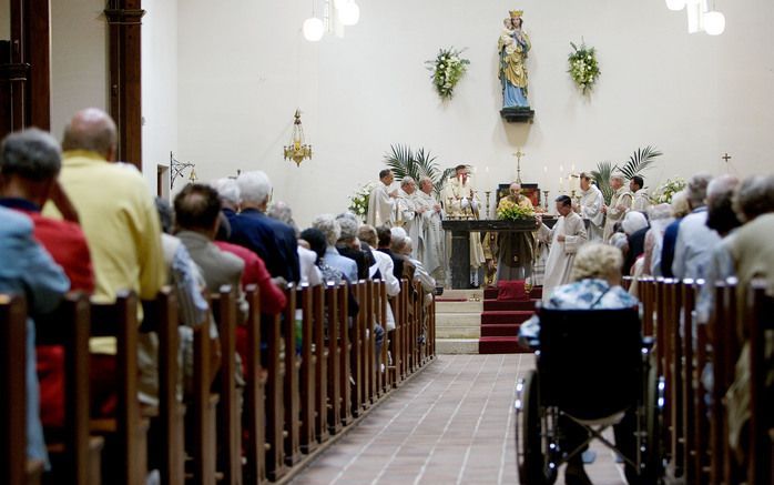 De kerkgang staat in Rooms-katholieke kerken onder druk. Foto ANP