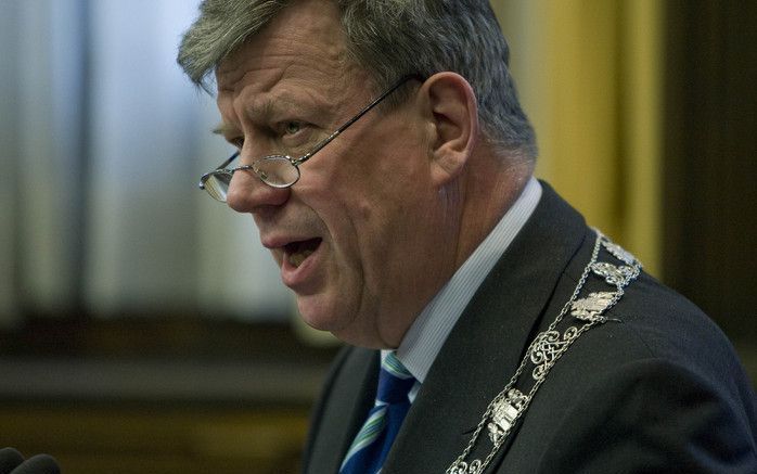 ROTTERDAM - De Rotterdamse burgemeester Opstelten houdt donderdagmiddag zijn nieuwjaarstoespraak in de gemeenteraad. Foto ANP