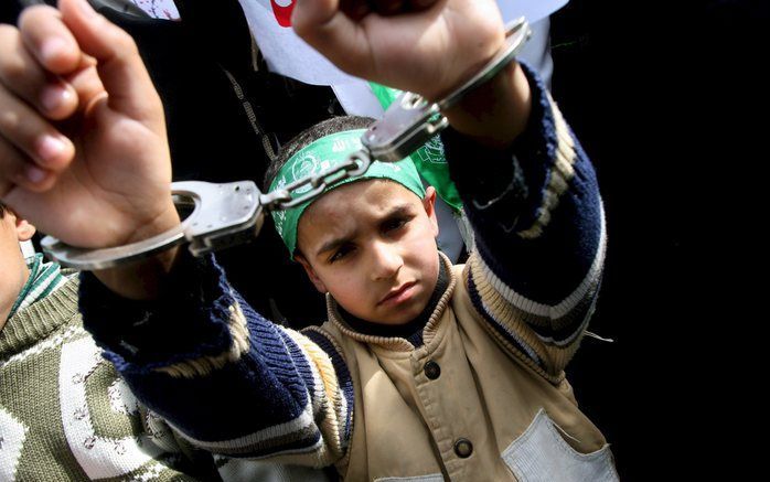 Palestijnen protesteerden zaterdag tegen de blokkade van de Gazastrook. Foto EPA