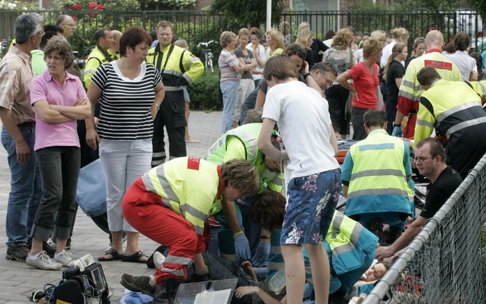 Hulpdiensten in actie. Foto ANP