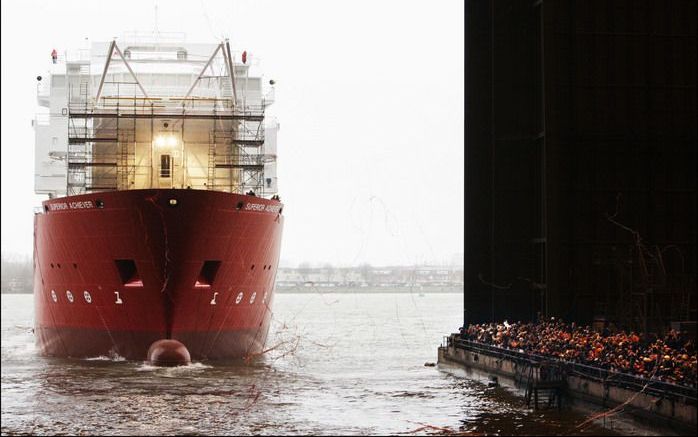 De scheepsbouwbranche maakt een nieuwe periode van bloei door dankzij de toenemende wereldhandel en de stijgende vraag naar luxe jachten. Foto ANP