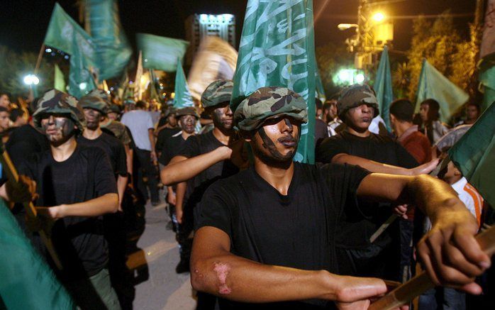 Aanhangers van Hamas in Gaza. Foto EPA