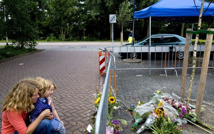 De plek waar hoofdagente Gabriëlle Cevat 9 juli werd vermoord. Foto ANP