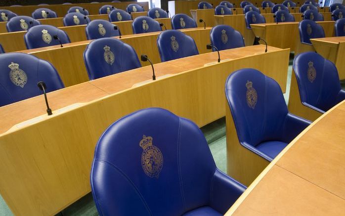 DEN HAAG - Het interieur van de Tweede Kamer. Met de komst van drie vrouwelijke parlementariërs komt het aantal vrouwen in de Kamer tot het record van 62. Foto ANP