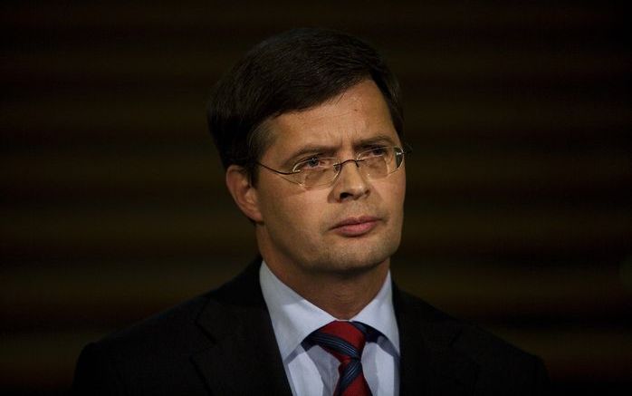 Premier Balkenende ziet „de eerste tekenen van herstel” bij de aanpak van de internationale kredietcrisis. Foto ANP