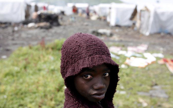 VN-blauwhelmen hebben donderdag in het Congolese dorp Kiwanja de lijken gevonden van zeker twaalf burgers. Foto EPA