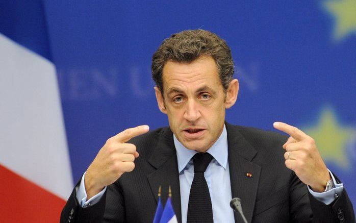 President Sarkozy opereert als EU voorzitter met veel daadkracht. Daarvoor krijgt hij lof toegezwaaid. Tegelijk roept hij irritatie op, omdat hij in zijn huidige rol nadrukkelijk probeert omstreden Franse idealen te realiseren. Foto EPA