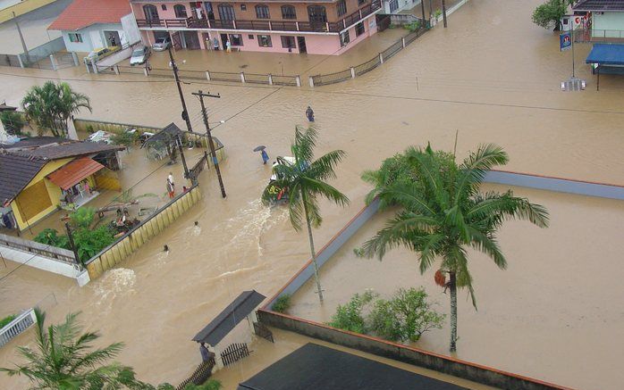 Overstromingen in het zuiden van Brazilië. Foto's EPA