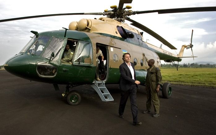 GOMA - Minster Bert Koenders van Ontwikkelingssamenwerking brengt een bezoek aan een vluchtelingenkamp in Goma. Foto ANP