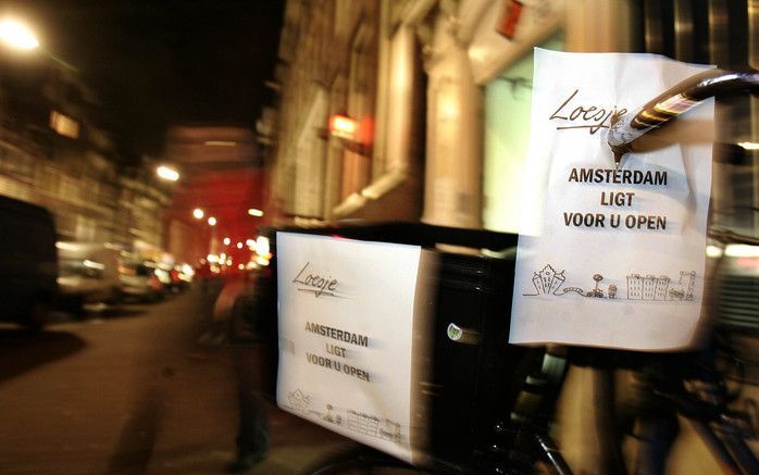 Loesjeposters in Amsterdam. Loesje viert haar 25-jarig bestaan. Foto ANP