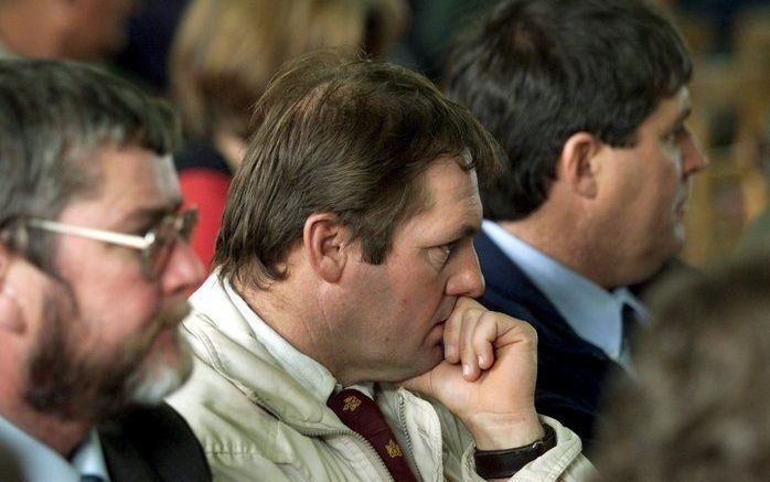 Zimbabwe gaat in versneld tempo door met de omstreden landhervormingen. Foto: archieffoto van blanke boeren in Zimbabwe tijdens het jaarlijkse congres van de Commerciële Boerenunie in Harare, 2003. Foto EPA.