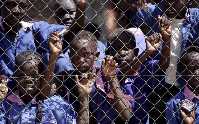 Sudanese schoolkinderen. Veel kinderen worden als slaaf gebruikt. Foto EPA