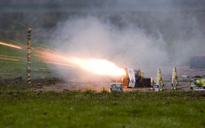 Vuurwerk dat getest wordt. - ANP