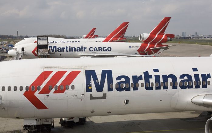 Luchtvaartmaatschappij Martinair zint op nieuwe maatregelen om de economische neergang het hoofd te bieden. Foto ANP