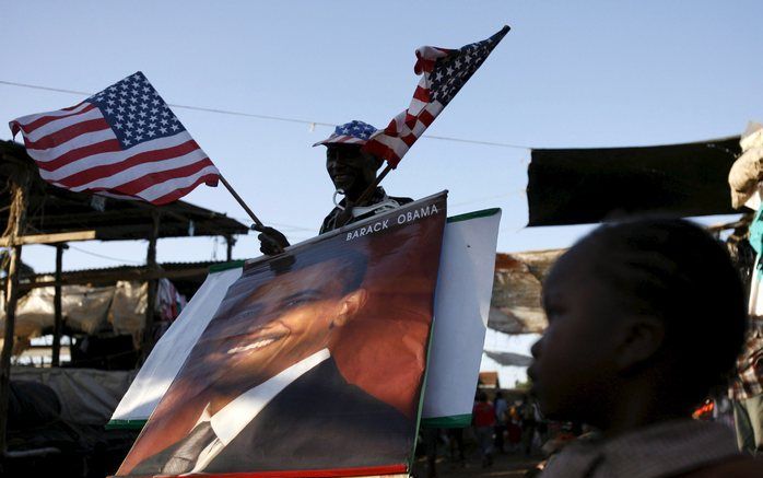 NAIROBI - Straatbeeld in de Keniase hoofdstad. Een broer van Obama is er zaterdag opgepakt wegens bezit van drugs. Foto EPA