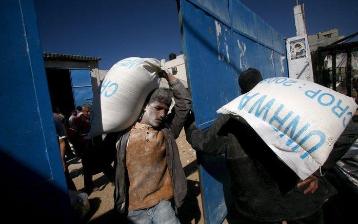 De VN-hulporganisatie UNRWA staakt de noodhulp aan de Gazastrook tot nader order. Foto EPA