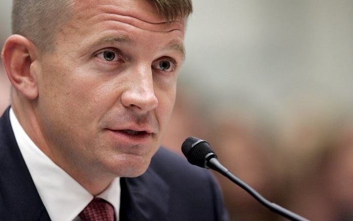 Erik Prince, de oprichter en algemeen directeur van het Amerikaanse beveiligingsbedrijf Xe, voorheen Blackwater, stapt op. Foto EPA