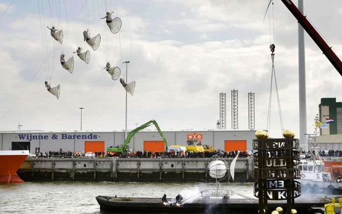 EEMSHAVEN (ANP) – In de Eemshaven in Groningen wordt door het Zwitserse bedrijf Advanced Power voor 1,2 miljard euro een nieuwe elektriciteitscentrale gebouwd. Foto ANP