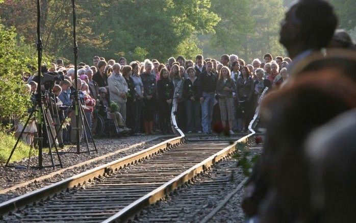 De belangstelling bij Kamp Westerbork was groot. Foto Herinneringscentrum Kamp Westerbork