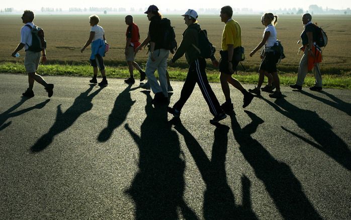 NIJMEGEN – De organisatie van de Nijmeegse Vierdaagse wil binnenkort met burgemeester Thom de Graaf praten over de mogelijke gevolgen van de Mexicaanse griep voor het wandelevemenent. Foto ANP