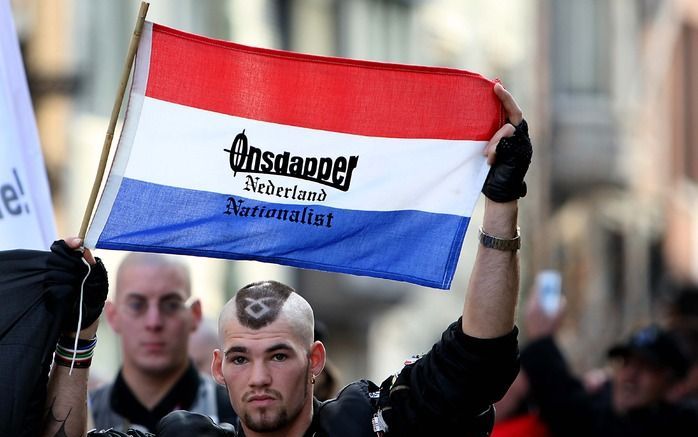 Protest van de NVU, vorig jaar in Den Haag. Foto ANP