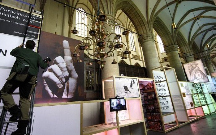 De tentoonstelling ”Calvijn en wij” in de Grote Kerk van Dordrecht. Foto ANP