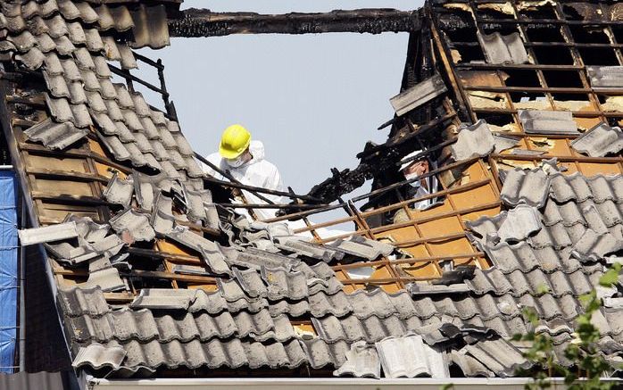 De inzamelingsactie voor het door brand getroffen gezin Strijker uit Kampen heeft tot dusver ruim 60.000 euro opgebracht. Foto ANP