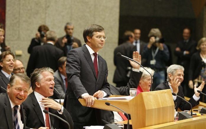 Balkenende loodst plannen door Kamer. Foto ANP