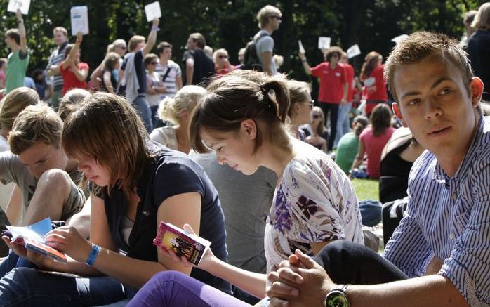 Het aantal eerstejaarsstudenten dat zich heeft aangemeld bij een studentenvereniging is dit studiejaar flink gestegen. Ook de reformatorische studentenverenigingen CSFR, DC en Solidamentum zijn gegroeid. Foto ANP