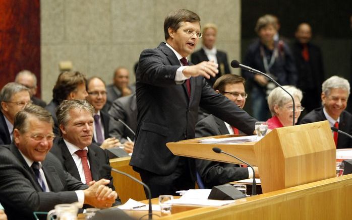 DEN HAAG - Premier Balkenende tijdens de algemene beschouwingen. Foto ANP