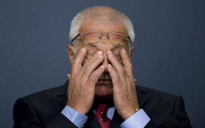 De Tsjechische president Vaclav Klaus. Foto EPA