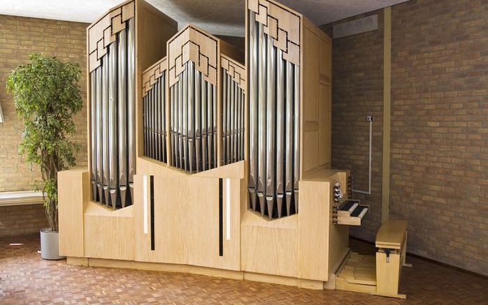 Hendriksen &amp; Reitsma bouwde het orgel voor de aula van het Van Lodenstein College in Amersfoort. Foto RD, Christiaan Zielman