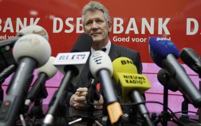 DSB-topman Scheringa tijdens een persconferentie maandag. Foto ANP