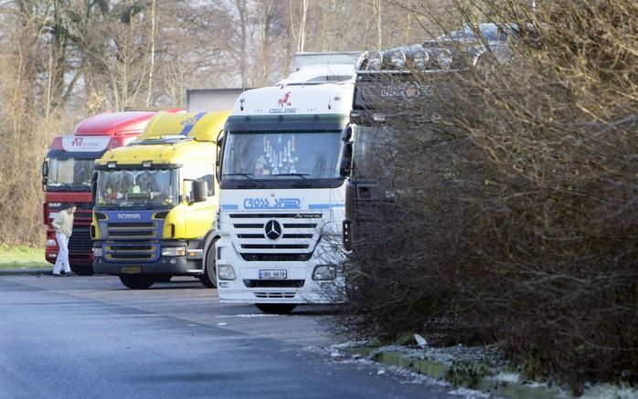 ZOETERMEER - Steeds meer vrachtwagens zijn objecten geworden van diefstal en vernieling. Foto ANP